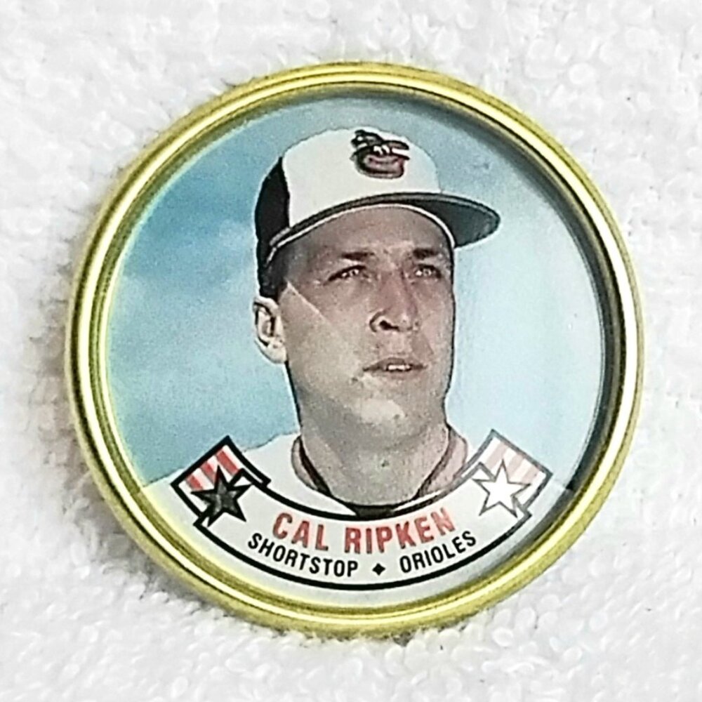3/$20 Vintage & Mint 1988 Topps MLB Cal Ripken 1 1/2" Metal Coin 24/60!!